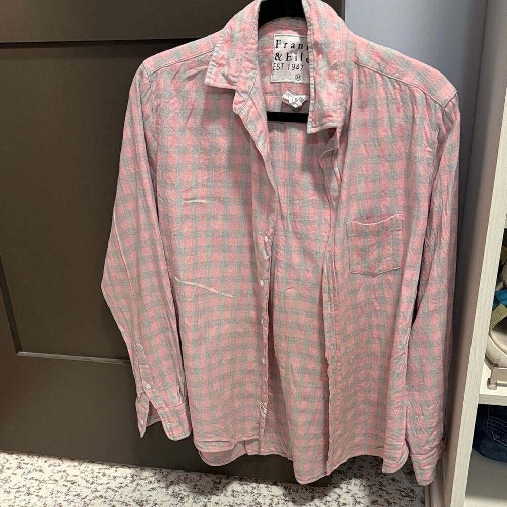 Pink Plaid Frank & Eileen Shirt M